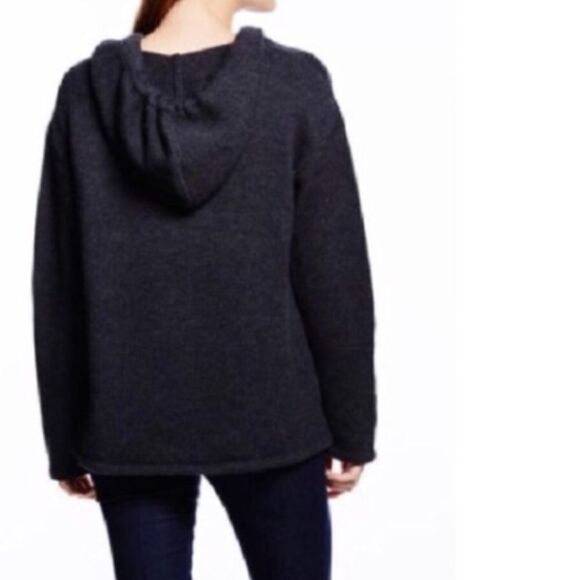 NWT Gray Oversized Wool Hoodie - Picture 2 of 7